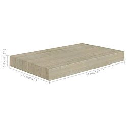 vidaXL Étagères murales flottantes 4 pcs chêne 40x23x3,8 cm MDF pas cher