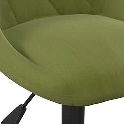 vidaXL Chaise de salle à manger Vert clair Velours pas cher