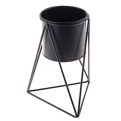 Support de plante en fer Jardinière Jardinière en pot de fleurs Succulente Rack Noir L A Noir