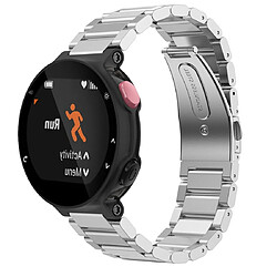 Wewoo Bracelet pour montre connectée Smartwatch universelle à trois bandes en acier avec Garmin Forerunner 220/230/235/630/620/735 Argent