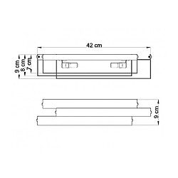 Acheter Luminaire Center Applique murale FROST acier blanc 2 ampoules