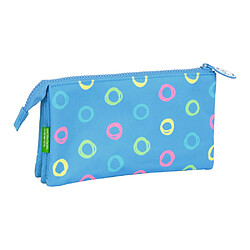 Trousse d'écolier Benetton Hoop Bleu (22 x 12 x 3 cm)