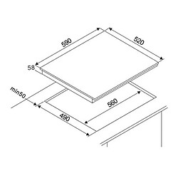 Table de cuisson à induction 60cm 4 feux 6000w - aim3540 - AMICA