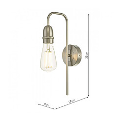 Avis Luminaire Center Applique murale Kiefer Chrome satiné 1 ampoule 33cm