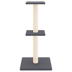 Avis Arbre à chat avec griffoirs,niche pour chat en sisal gris foncé 73 cm -MN58848