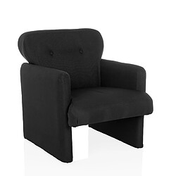 Fauteuil lounge / Canapé une place CARIPITO Tissu noir hjh LIVING pas cher