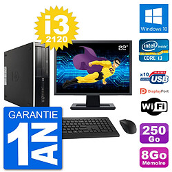 PC HP Compaq 6200 Pro SFF Ecran 22" i3-2120 RAM 8Go Disque 250Go Windows 10 Wifi · Occasion 