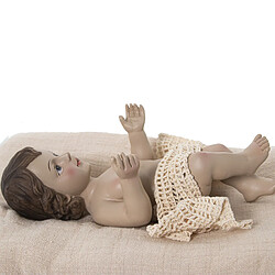 Figurine Décorative Alexandra House Living Beige Plastique Bébé Jésus 10 x 13 x 19 cm Coussin