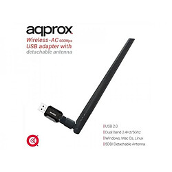 Adaptador Wifi Approx Ac600n Nano Con Antena