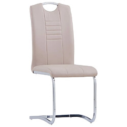 Decoshop26 Lot de 6 chaises de salle à manger cuisine cantilever style moderne en synthétique couleur cappuccino CDS022261