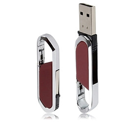 Wewoo Clé USB rouge Disque flash USB 2.0 de 2 Go de style porte-clés métallique 