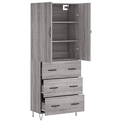 Acheter Maison Chic Buffet,Meuble de Rangement,commode pour salon,Cuisine Sonoma gris 69,5x34x180 cm Bois d'ingénierie -MN81945