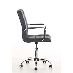 Avis Decoshop26 Chaise de bureau mécanisme d'inclinaison hauteur réglable en tissu gris et métal chromé 10_0002483