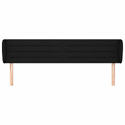 Avis Maison Chic Tête de lit scandinave avec oreilles,meuble de chambre Noir 203x23x78/88 cm Tissu -MN64939