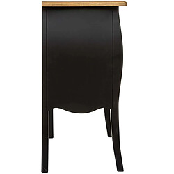 Pegane Commode 3 tiroirs coloris noir - Longueur 74 x Profondeur 37 x Hauteur 76 cm pas cher