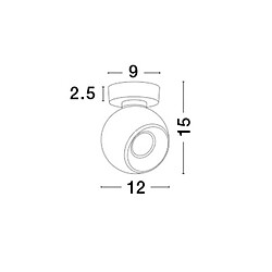 NOVA LUCE Plafonnier TORE Blanc Mat LED GU10 1x5 W