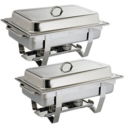 Chafing Dish Inox 9 L - Lot de 2 - Olympia 