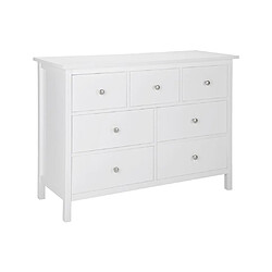 Vente-Unique Commode ALBANE - 7 tiroirs - Pin blanc