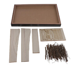 Route artisanale de sable de bricolage 1/35 Plate-forme Tranchée En Bois Ensemble Kits Modèles Accessoires De Mise En Page De Scène Bricolage 32x21,2 cm