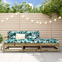 vidaXL Salon de jardin 3 pcs bois de pin imprégné 