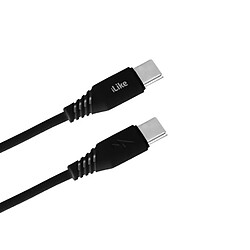 iLike CTT01 Câble de données et de chargement rapide 3,1 A TPE USB-C vers USB-C (Type-C) durable 1 m Noir 