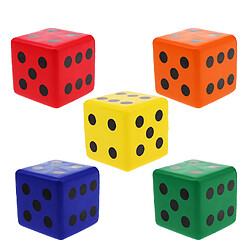 2-5 Pcs Éponge Dice Mousse Dot Dice Jouant Pour L'enseignement Des Mathématiques Jouet 5 Pcs