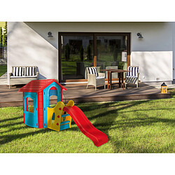 Pilsan Maison de jeu en plastique avec toboggan HAPPY HOUSE WITH SLIDE