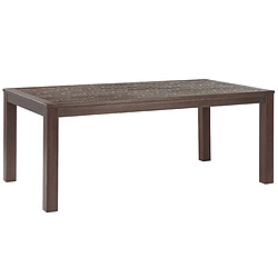 Beliani Table de jardin 180 x 90 cm Bois Bois foncé TUSCANIA