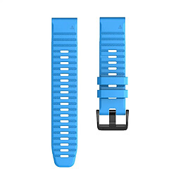 Wewoo Bracelet pour montre connectée Garmin Fenix 6X 26mm Smartwatch à en silicone à libération rapide Bleu ciel 