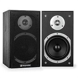 Skytronic SHFB55B Paire d'enceintes Hifi de bibliothèque 140W - noir Skytronic Haut-parleur HIFI Fenton SHFB55B Enceintes 5" - 140W - Noire