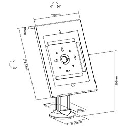 Acheter Kimex Support de table pour tablette iPad Pro 12.9'' Génération 1-2, Blanc