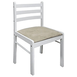 Avis Decoshop26 Lot de 4 chaises de salle à manger cuisine design classique hévéa solide et velours blanc CDS021237