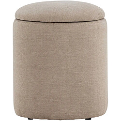 Venture Home Pouf coffre en polyester Limpen tissu beige. Pouf coffre en polyester Limpen tissu beige