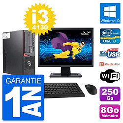 PC Fujitsu E720 DT Ecran 22" Intel i3-4130 RAM 8Go Disque 250Go Windows 10 Wifi · Occasion 