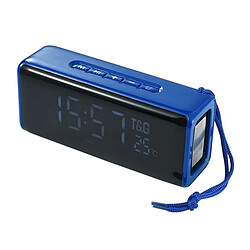 Yonis Enceinte Bluetooth Multifonction Alarme Horloge FM MP3e Enceinte Bluetooth Multifonctions Avec Alarme Horloge Affichage Température FM MP3e Bleu YONIS