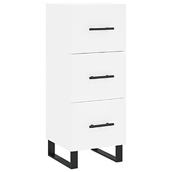 Maison Chic Buffet,Meuble de Rangement,commode pour salon,Cuisine blanc 34,5x34x90 cm bois d'ingénierie -MN46365