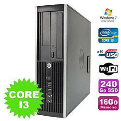 PC HP Compaq Elite 8100 SFF Intel Core I3-530 16Go Disque 240Go SSD DVD WIFI W7 · Occasion 