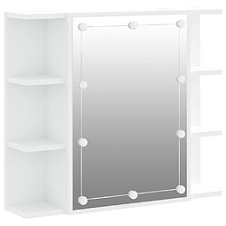 vidaXL Armoire à miroir avec LED Blanc 70x16,5x60 cm