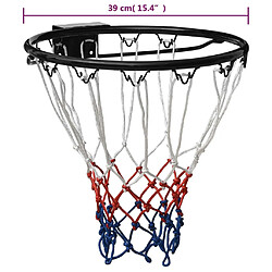 vidaXL Cerceau de basket Noir 39 cm Acier pas cher