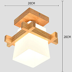 Universal Plafonnier simple tatami japonais E27 lumière en bois couloir porche balcon plafonnier verre plafonnier moderne pas cher