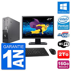 PC Fujitsu E500 DT Ecran 27" Intel G630 RAM 16Go Disque Dur 2To Windows 10 Wifi - Occasion