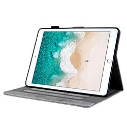 Wewoo Housse Étui Coque Etui à rabat horizontal en cuir de style affaires pour iPad de 10,2 po avec supportfente carte et cadre photo et fonction veille / réveil gris pas cher