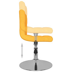 Acheter vidaXL Chaise pivotante de salle à manger Jaune Tissu