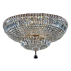 MAYTONI Plafonnier semi-encastré doré antique et cristal, 16 lumières, E14 