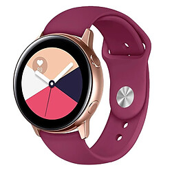 Wewoo Bracelet pour montre connectée en silicone monochrome appliquer Samsung Galaxy Watch Active 22mm vin rouge 