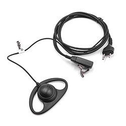 vhbw Casque Stéréo avec prise d'appel pour radio Midland GXT255, GXT300, GXT310, GXT325, GXT400, GXT444, GXT450, GXT500, GXT5000, GXT550, GXT555 