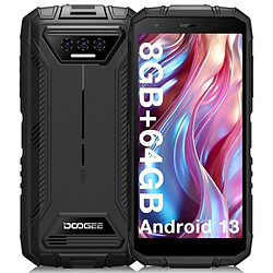 NC DOOGEE S41T - Smartphone Robuste - Noir - 8+64Go - Déverrouillage du visage - NFC - GPS 