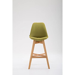 Decoshop26 Lot de 2 tabouret de bar chaise haute design moderne en tissu vert 10_0001298