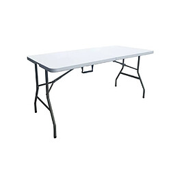 Table pliante - 150 cm - 6 personnes - Revetement en poudre en tubes dacier