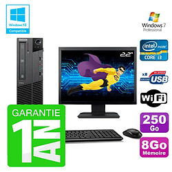 PC Lenovo M91p SFF Intel I3-2120 8Go Disque 250Go Graveur Wifi W7 Ecran 22" · Occasion 